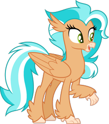 Size: 1355x1550 | Tagged: safe, artist:pegasski, imported from derpibooru, oc, oc only, oc:tidal rush, classical hippogriff, hippogriff, female, simple background, solo, transparent background