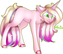 Size: 1733x1495 | Tagged: safe, artist:fantisai, imported from derpibooru, oc, oc only, pony, unicorn, eye clipping through hair, female, hoof polish, horn, mare, signature, simple background, smiling, solo, transparent background, unicorn oc