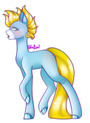 Size: 1790x2456 | Tagged: safe, artist:fantisai, imported from derpibooru, oc, oc only, earth pony, pony, blushing, earth pony oc, hoof polish, raised hoof, signature, simple background, solo, transparent background