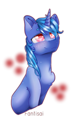 Size: 1194x2006 | Tagged: safe, artist:fantisai, imported from derpibooru, oc, oc only, pony, unicorn, bust, chest fluff, horn, simple background, smiling, solo, transparent background, unicorn oc