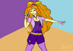 Size: 1920x1358 | Tagged: safe, artist:darkjetplane, imported from derpibooru, adagio dazzle, equestria girls, female, microphone, singing, solo