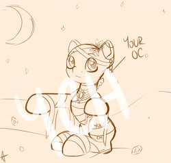 Size: 4200x4000 | Tagged: safe, artist:appleneedle, imported from derpibooru, oc, pony, auction, clothes, commission, costume, halloween, halloween ych, holiday, jewels, mummy, sand, your character here