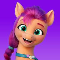 Size: 200x200 | Tagged: safe, imported from derpibooru, sunny starscout, earth pony, pony, spoiler:my little pony: a new generation, bust, female, g5, gradient background, icon, mare, my little pony: a new generation, netflix, official, solo