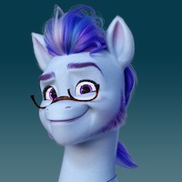 Size: 200x200 | Tagged: safe, imported from derpibooru, earth pony, pony, spoiler:my little pony: a new generation, argyle starshine, bust, g5, glasses, gradient background, icon, male, my little pony: a new generation, netflix, official, skunk stripe, solo, stallion