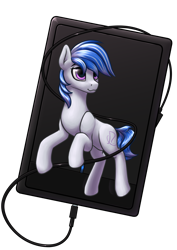 Size: 2894x4093 | Tagged: safe, artist:koshakevich, imported from derpibooru, oc, oc only, oc:adagiostring, earth pony, pony, male, simple background, solo, stallion, tablet, transparent background