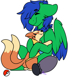 Size: 942x1044 | Tagged: safe, artist:ababumilkshake, imported from derpibooru, oc, oc:davis firestar, pegasus, pony, green, pokémon