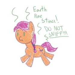 Size: 900x900 | Tagged: safe, artist:mightyshockwave, imported from derpibooru, sunny starscout, earth pony, pony, spoiler:my little pony: a new generation, crayon, g5, my little pony: a new generation, stink lines