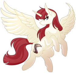 Size: 3600x3500 | Tagged: safe, artist:amazing-artsong, imported from derpibooru, oc, oc only, oc:fausticorn, alicorn, pony, ear fluff, female, flying, high res, mare, milestone celebration, simple background, solo, spread wings, transparent background, wings