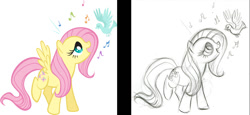 Size: 1204x555 | Tagged: safe, artist:lauren faust, imported from derpibooru, fluttershy, pegasus, pony
