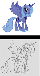 Size: 556x1054 | Tagged: safe, artist:lauren faust, imported from derpibooru, princess luna, alicorn, pony, s1 luna