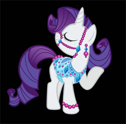 Size: 900x881 | Tagged: safe, artist:lauren faust, imported from derpibooru, rarity, pony, unicorn, bridle, eyes closed, saddle, tack