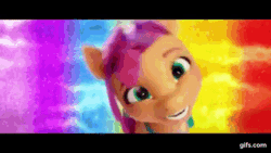 Size: 640x360 | Tagged: safe, imported from derpibooru, screencap, hitch trailblazer, izzy moonbow, pipp petals, sunny starscout, zipp storm, spoiler:my little pony: a new generation, 3d, animated, female, g5, gif, gifs.com, male, mane five (g5), mare, my little pony: a new generation, stallion, watermark
