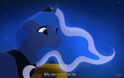 Size: 3192x2000 | Tagged: safe, artist:tayarinne, imported from derpibooru, princess luna, alicorn, pony, female, high res, sad, solo