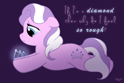 Size: 3000x2000 | Tagged: safe, artist:tayarinne, imported from derpibooru, diamond tiara, earth pony, pony, crying, female, filly, high res, sad, solo