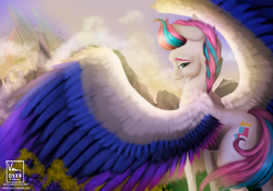 Size: 2751x1925 | Tagged: safe, artist:vinicius040598, imported from derpibooru, zipp storm, pegasus, pony, spoiler:my little pony: a new generation, female, g5, mountain, my little pony: a new generation, solo, spread wings, wings