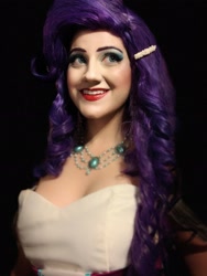 Size: 1836x2448 | Tagged: safe, artist:sarahndipity cosplay, imported from derpibooru, rarity, human, bare shoulders, clothes, cosplay, costume, irl, irl human, jewelry, necklace, photo