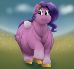 Size: 2343x2172 | Tagged: safe, artist:lupin quill, imported from derpibooru, pipp petals, pegasus, pony, spoiler:my little pony: a new generation, adipipp, belly, big belly, butt, chubby cheeks, double chin, fat, fat fetish, female, fetish, flabby chest, g5, high res, large butt, lineless, mare, my little pony: a new generation, neck roll, obese, plot, solo, unshorn fetlocks