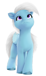 Size: 636x1053 | Tagged: safe, artist:feather_bloom, imported from derpibooru, oc, oc only, oc:feather_bloom, pegasus, pony, spoiler:my little pony: a new generation, cute, female, g5, looking up, mare, my little pony: a new generation, ocbetes, pegasus oc, simple background, solo, transparent background, weapons-grade cute