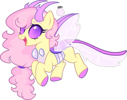 Size: 3198x2514 | Tagged: safe, artist:kurosawakuro, imported from derpibooru, oc, oc only, changepony, hybrid, pony, base used, female, high res, interspecies offspring, offspring, parent:fluttershy, parent:thorax, parents:thoraxshy, simple background, solo, transparent background