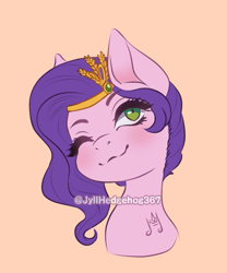 Size: 529x635 | Tagged: safe, artist:jyllhedgehog367, imported from derpibooru, pipp petals, pegasus, pony, spoiler:my little pony: a new generation, adorapipp, cute, g5, my little pony: a new generation, one eye closed