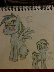 Size: 720x960 | Tagged: safe, artist:zombietator, imported from derpibooru, oc, oc only, pegasus, pony, duo, frown, male, pegasus oc, smiling, stallion, traditional art, wings