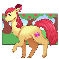 Size: 1200x1200 | Tagged: safe, artist:pachycephalosauria, imported from derpibooru, apple bloom, earth pony, pony, anatomically incorrect, female, filly, solo