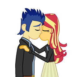 Size: 761x749 | Tagged: safe, alternate version, artist:brightstar40k, imported from derpibooru, flash sentry, sunset shimmer, equestria girls, clothes, female, flashimmer, kissing, making out, male, shipping, straight