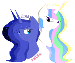 Size: 1274x1082 | Tagged: safe, artist:bunfoxx20studios, imported from derpibooru, princess celestia, princess luna, alicorn, pony, duo, simple background, transparent background