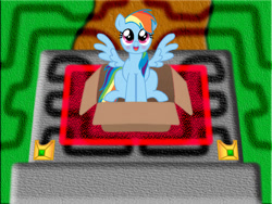 Size: 800x600 | Tagged: safe, artist:thread8, imported from derpibooru, rainbow dash, box, cute, dashabetes, luxor 2