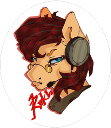 Size: 1338x1531 | Tagged: artist needed, safe, imported from derpibooru, oc, oc only, oc:rukh, pony, bust, glasses, headphones, male, portrait, simple background, solo, stallion, transparent background