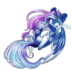 Size: 4019x3901 | Tagged: safe, artist:fantisai, imported from derpibooru, oc, oc only, alicorn, pony, alicorn oc, coat markings, colored wings, ear fluff, ethereal mane, horn, simple background, socks (coat markings), solo, starry mane, transparent background, two toned wings, wings