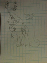 Size: 1536x2048 | Tagged: safe, artist:zombietator, imported from derpibooru, oc, oc only, oc:claire, alicorn, pony, alicorn oc, female, graph paper, hoof shoes, horn, lineart, mare, traditional art, wings