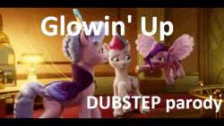 Size: 1280x720 | Tagged: safe, edit, edited screencap, imported from derpibooru, screencap, pipp petals, queen haven, zipp storm, pegasus, pony, spoiler:g5, spoiler:my little pony: a new generation, 3d, dubstep, g5, glowin' up, music, my little pony: a new generation, remix, song, sound, sound only, webm, youtube poop, ytpmv