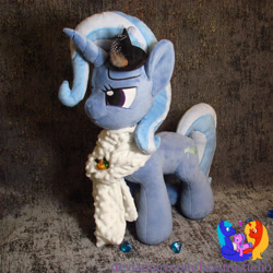 Size: 2304x2304 | Tagged: safe, artist:1stastrastudio, imported from derpibooru, trixie, pony, clothes, high res, irl, photo, plushie, scarf, solo