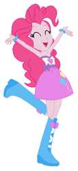 Size: 260x570 | Tagged: safe, artist:leahrow, imported from derpibooru, pinkie pie, equestria girls, bare shoulders, base, base used, simple background, sleeveless, solo, strapless, white background