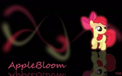 Size: 1400x875 | Tagged: safe, artist:tryhardbrony, imported from derpibooru, apple bloom, earth pony, pony, female, filly, solo, wallpaper