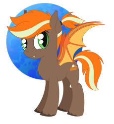 Size: 1237x1346 | Tagged: safe, artist:dyonys, imported from derpibooru, oc, oc:pumpkin pie, bat pony, pony, fangs, female, fluffy, mare, ponytail, simple background, spread wings, transparent background, wings