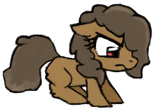Size: 220x160 | Tagged: safe, artist:kabayo, oc, oc only, oc:podzol, pony, female, filly, floppy ears, frown, reaction image, simple background, snowpony (species), solo, taiga pony, transparent background