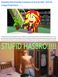 Size: 1364x1808 | Tagged: safe, dhx media, edit, edited screencap, imported from derpibooru, screencap, sunset shimmer, equestria daily, epic fails (equestria girls), eqg summertime shorts, equestria girls, end of g4, end of ponies, epic fail, fail, greatest freakout ever, meme, stephen quire, the end of equestria girls