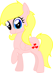 Size: 736x1005 | Tagged: safe, artist:zombietator, imported from derpibooru, oc, oc only, oc:claire, pegasus, pony, eyelashes, female, mare, pegasus oc, raised hoof, simple background, smiling, solo, transparent background, wings