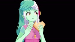 Size: 1920x1080 | Tagged: safe, artist:hornydogo, imported from derpibooru, lyra heartstrings, human, equestria girls, 3d, black background, bread, female, food, koikatsu, simple background, solo