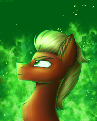 Size: 2400x3000 | Tagged: safe, artist:darklight1315, imported from derpibooru, sprout cloverleaf, earth pony, pony, spoiler:g5, spoiler:my little pony: a new generation, emperor sprout, fire, g5, green fire, high res, male, my little pony: a new generation, solo, soviet, stallion