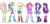 Size: 1024x499 | Tagged: safe, artist:cartoonmasterv3, artist:jucamovi1992, imported from derpibooru, applejack, fluttershy, pinkie pie, rainbow dash, rarity, sci-twi, twilight sparkle, alicorn, equestria girls, applejack hat, hand on hip, humane five, humane six, simple background, transparent background, twilight sparkle (alicorn), vector