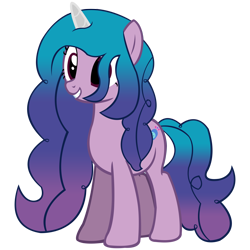 Size: 8000x8000 | Tagged: safe, artist:laszlvfx, imported from derpibooru, izzy moonbow, pony, unicorn, spoiler:my little pony: a new generation, absurd resolution, female, g4, g5, g5 to g4, gradient mane, gradient tail, horn, mare, my little pony: a new generation, simple background, smiling, solo, standing, tail, transparent background, vector