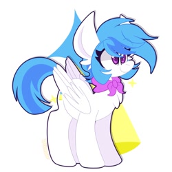 Size: 2000x2000 | Tagged: safe, artist:saveraedae, imported from derpibooru, oc, oc only, pegasus, pony, bandana, chest fluff, cutie mark background, ear fluff, female, high res, smiling, solo