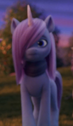Size: 245x420 | Tagged: safe, imported from derpibooru, screencap, smokey cobalt, pony, unicorn, spoiler:my little pony: a new generation, 3d, cropped, female, g5, hair over one eye, mare, my little pony: a new generation, solo