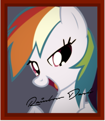 Size: 815x943 | Tagged: safe, editor:vixsfixs, imported from derpibooru, rainbow dash, pony, autograph, solo