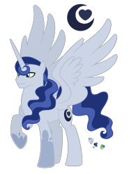 Size: 2392x3240 | Tagged: safe, artist:magicuniclaws, imported from derpibooru, oc, oc only, alicorn, pony, high res, magical lesbian spawn, male, offspring, parent:moonlight raven, parent:princess luna, simple background, solo, stallion, transparent background