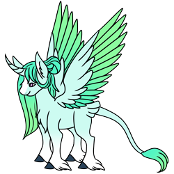 Size: 1800x1800 | Tagged: safe, artist:misskanabelle, imported from derpibooru, oc, oc only, alicorn, pony, alicorn oc, hoof fluff, horn, leonine tail, simple background, solo, transparent background, two toned wings, wings