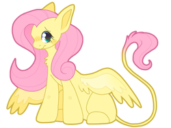 Size: 1024x768 | Tagged: safe, artist:diiscoo, imported from derpibooru, fluttershy, pegasus, pony, blushing, chest fluff, cute, female, leonine tail, looking at you, mare, outline, shyabetes, simple background, sitting, solo, spread wings, transparent background, wavy mouth, wings, wings down